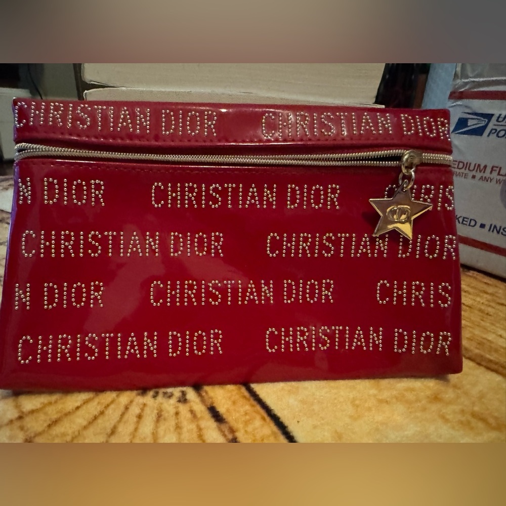 Christian Dior Red Makeup Bag